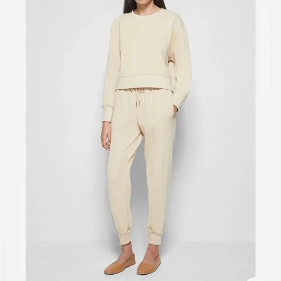 JONATHAN SIMKHAI Sand DUNE Niya Organic Cozy Lounge Seam Terry Track Jogger Pant - Picture 4 of 11